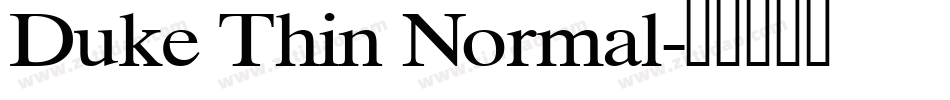 Duke Thin Normal字体转换